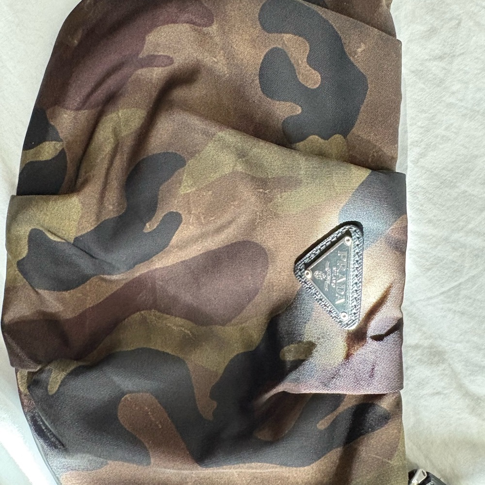Prada wristlet or cosmetic bag. Camouflage nylon fabric. - Picture 5 of 7
